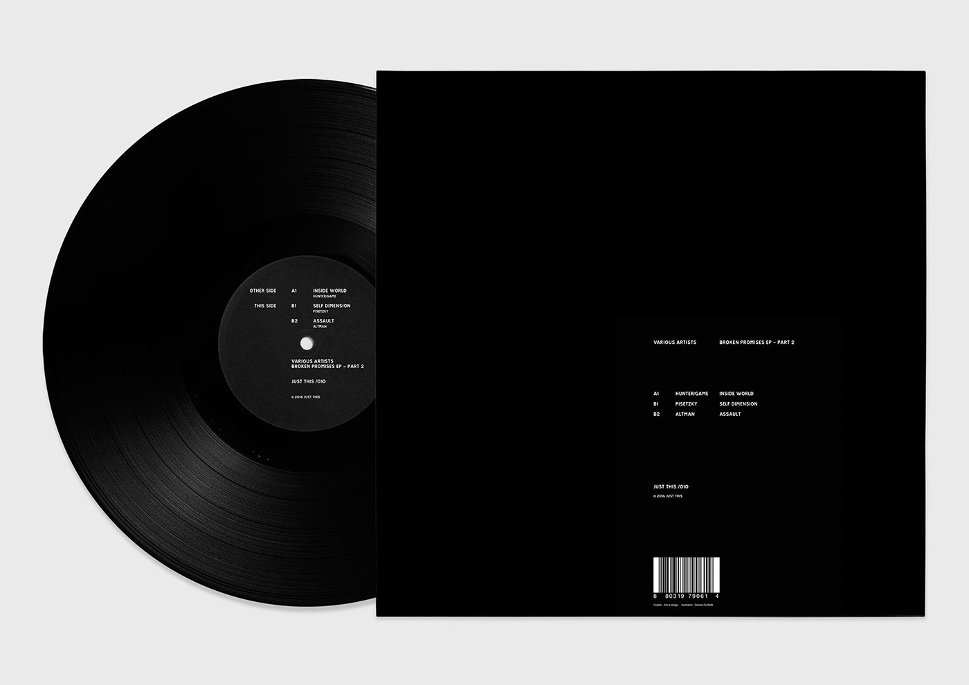 Album ep vinyl double White black artwork design ILLUSTRATION 