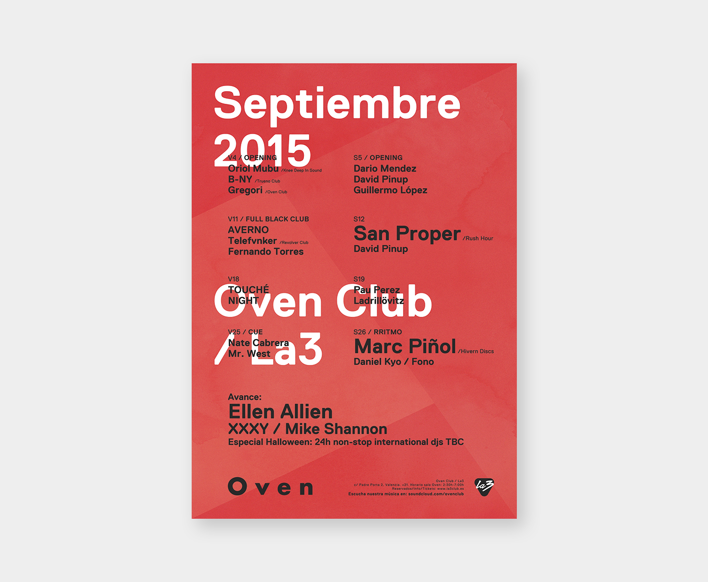 poster artwork flyer clubbing nightclub electronica oven club valencia music