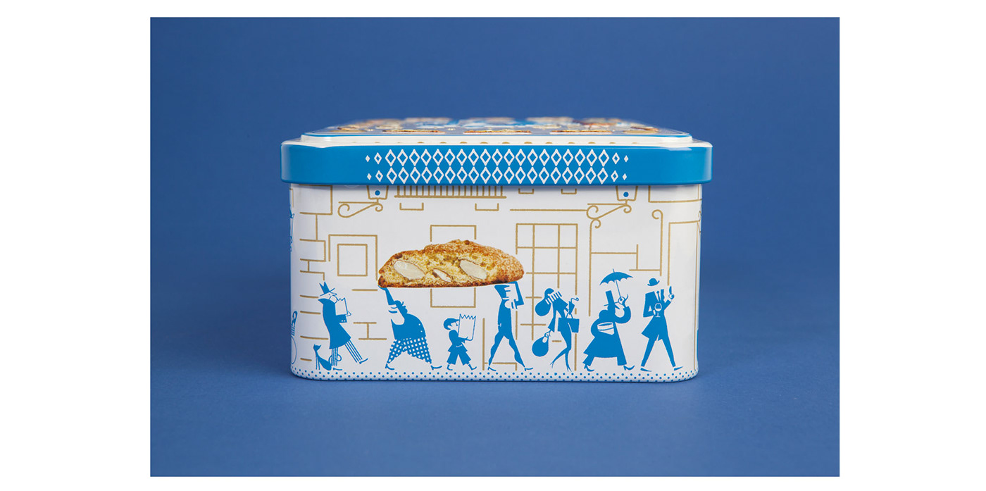 art Biscotti box design Food  ILLUSTRATION  print tin