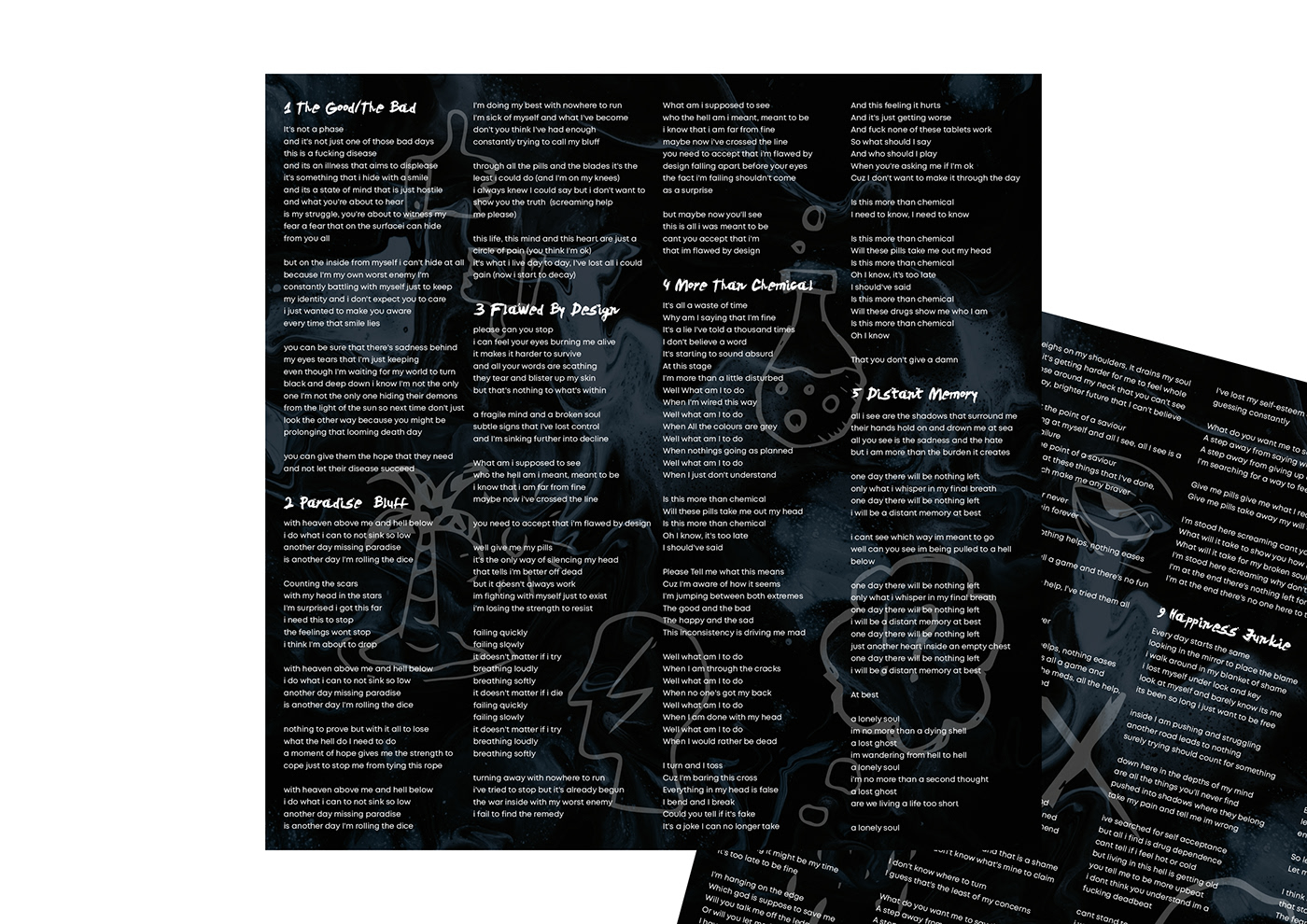 band emo graphic design  grunge ILLUSTRATION  music texture typography   vinyl vinyl package
