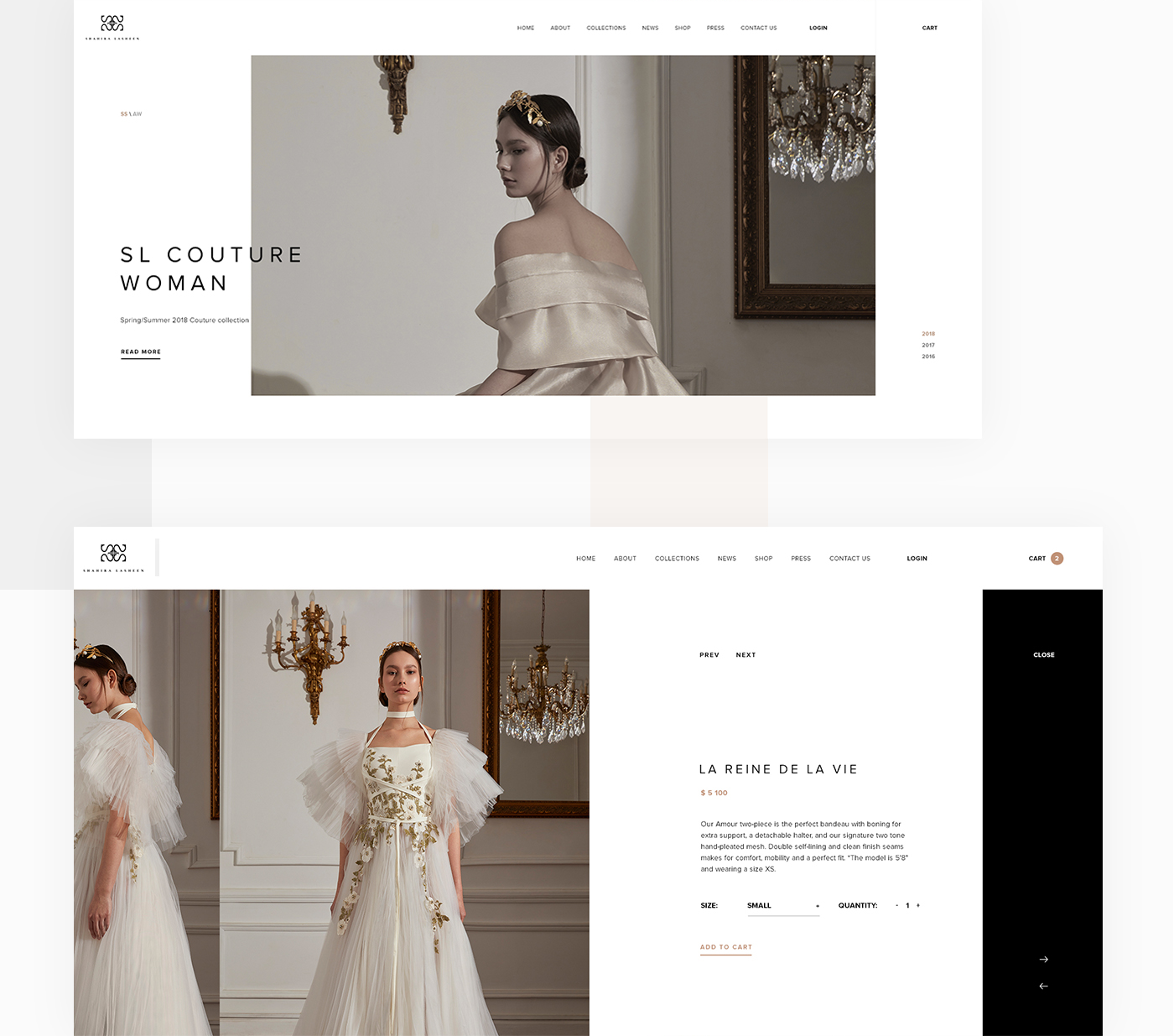 UI ux minimal black White Web inspire Fashion  mobile desktop