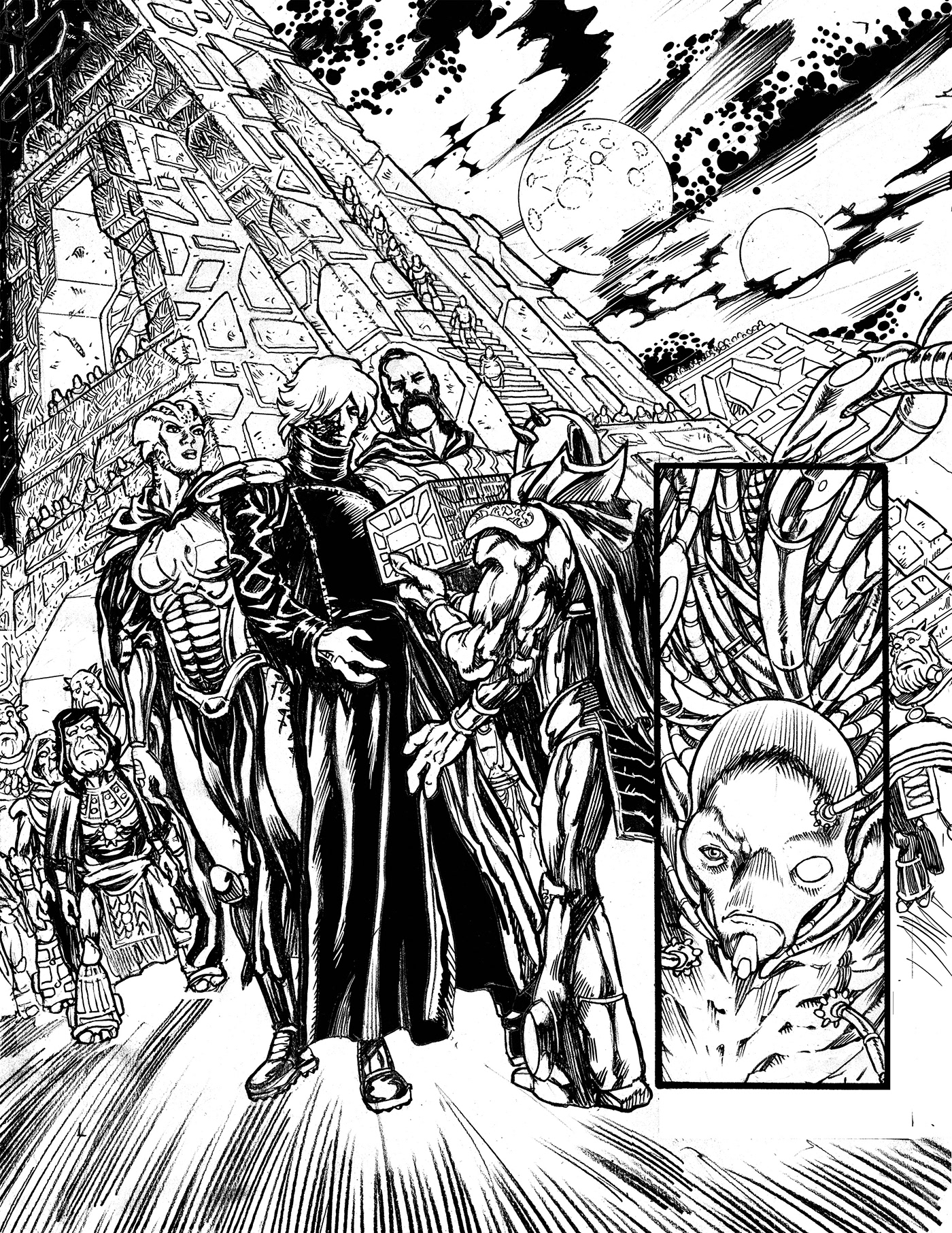fumetto colori Odessa alien Alieni comics coloring Sci Fi fantascienza fantasy