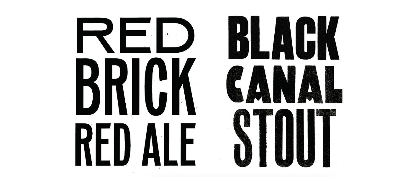 branding  beer beer brewing dublin Grand Canal Identity Design letterpress graphic design  paint logo