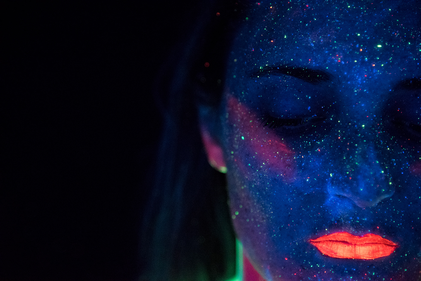 neon Fotografia girl colori universo