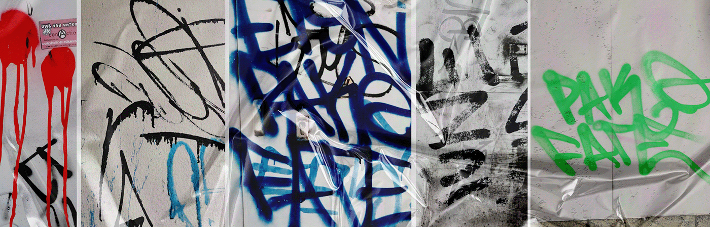 art bielefeld Glitch Graffiti plakatte poster Poster series Student work typography   Vandalism