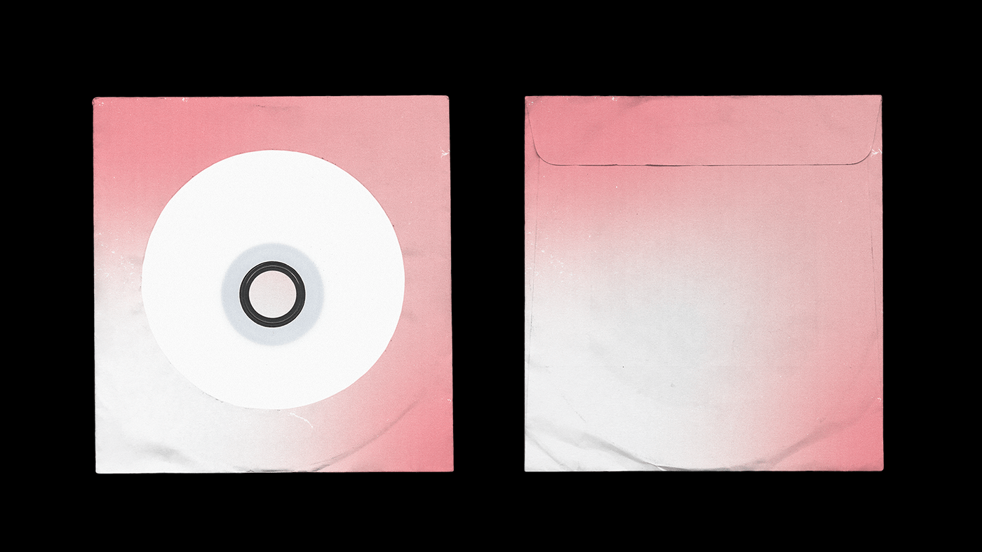 Album bag case cd cover Mockup paper plastic texture