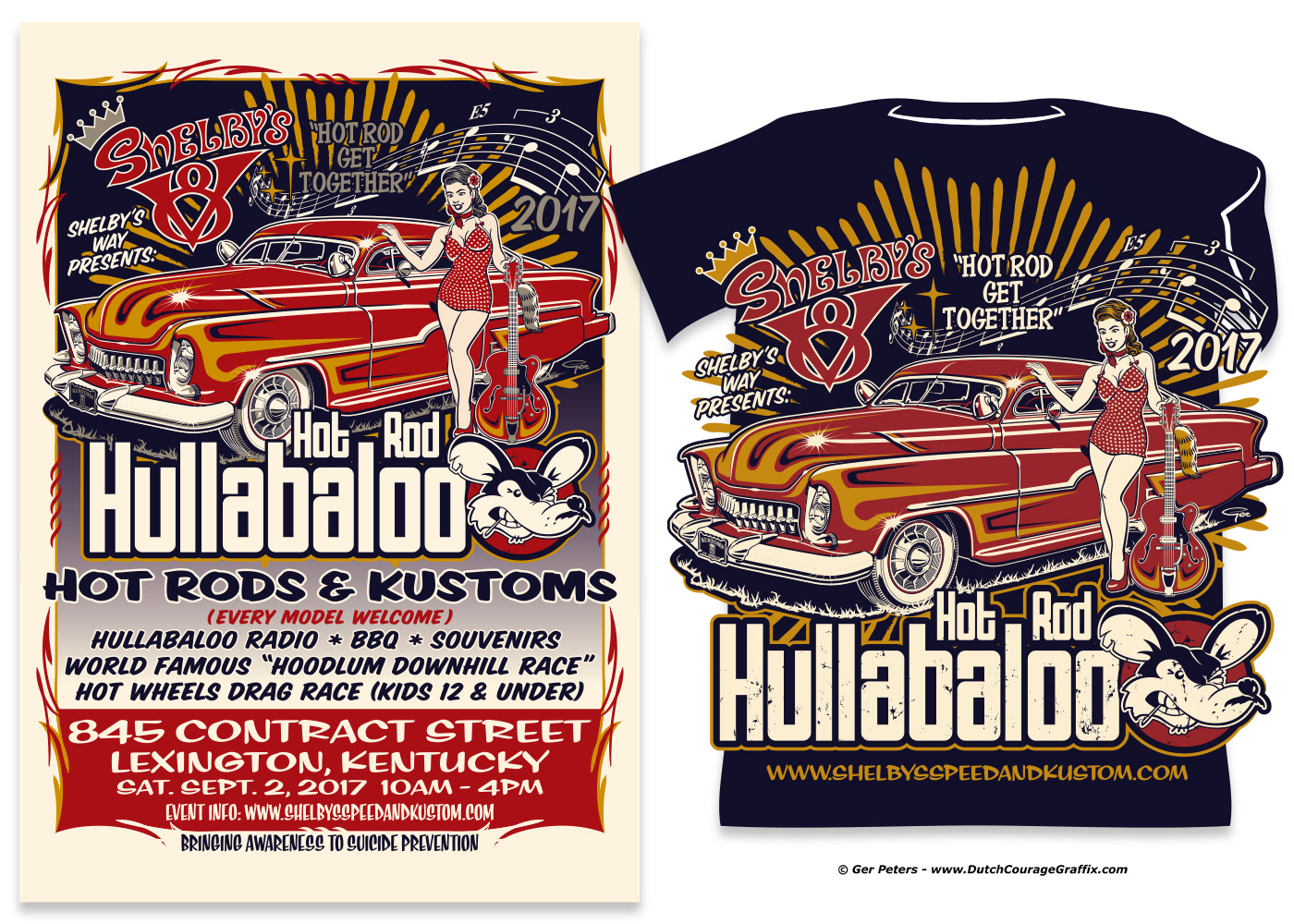 car Show Event Promotion poster t-shirt artwork design