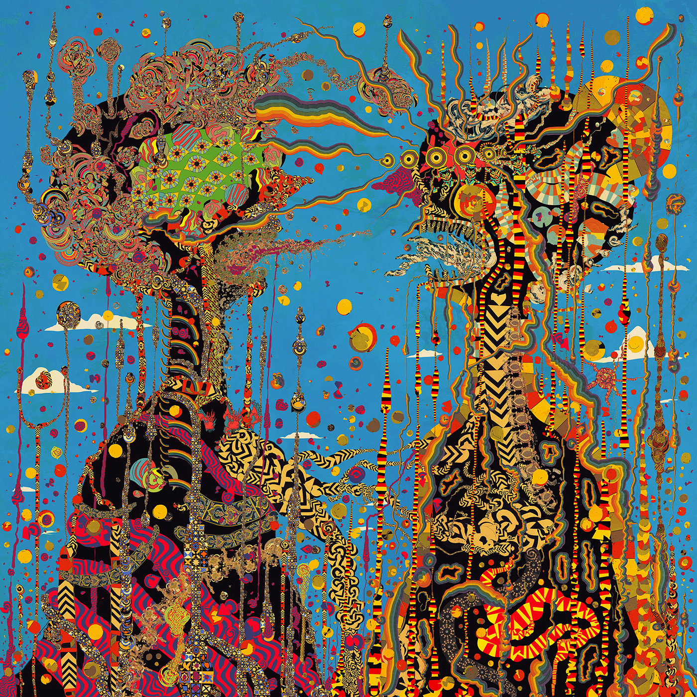 album cover art art print colorful Digital Art  ILLUSTRATION  Pop Art pop surrealism psychedelic art surrealism