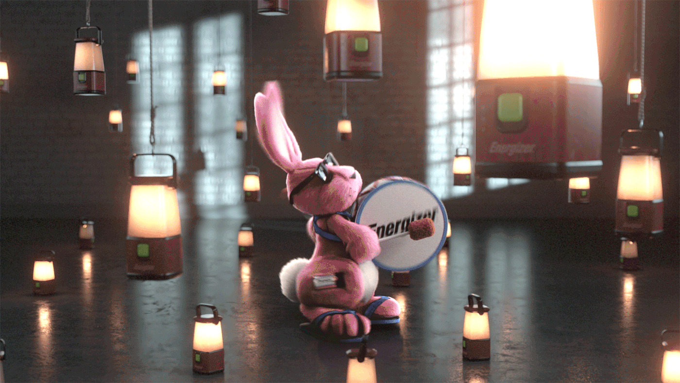 energizer lantern bunny arnold 3D animation  cinema 4d lighting CG rendering