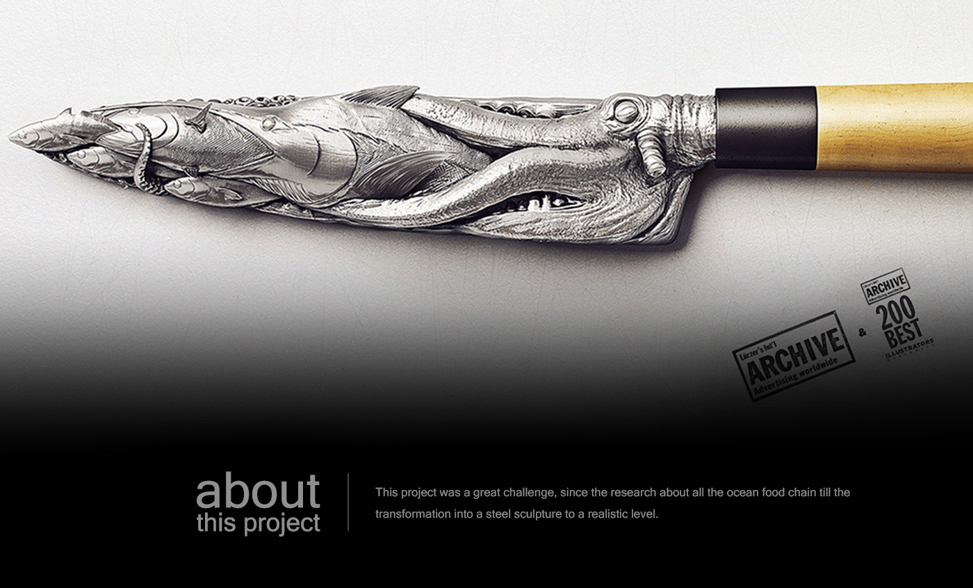 Brinox samurai fish knife