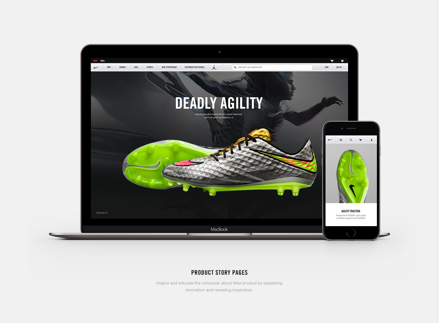 nike.com Nike editorial landing page athlete editorial product story page Product Detail Page