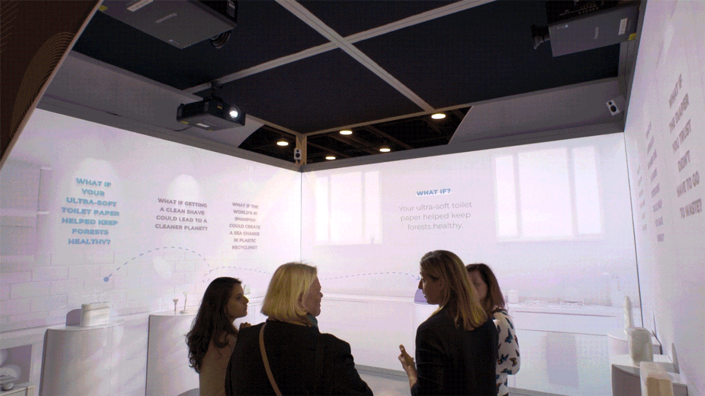 projection projection mapping ILLUSTRATION  Experiential activation Trade Show video