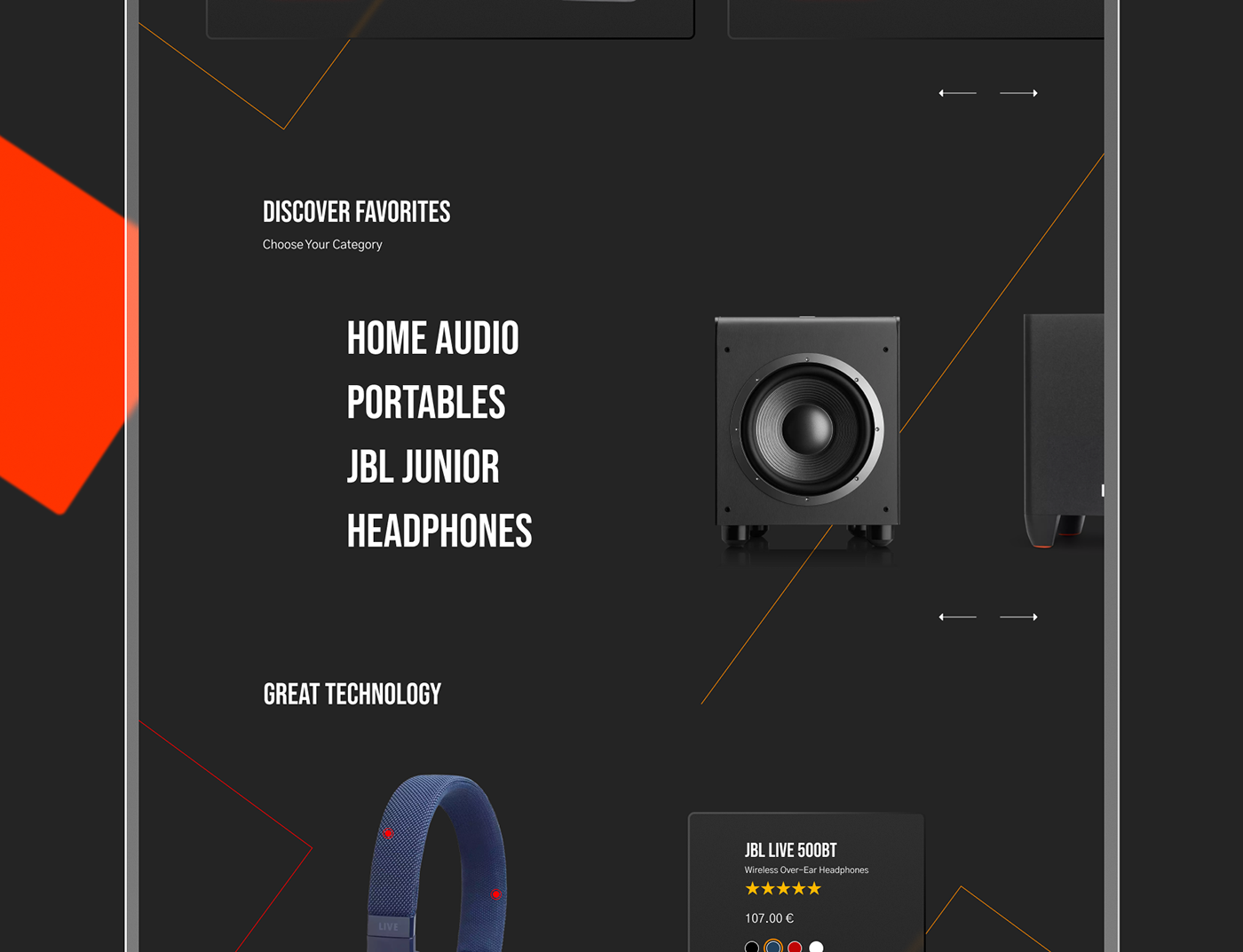 atwix e-commerce glassmorphism jbl music online store UI/UX Web Design  интернет-магазин dark theme