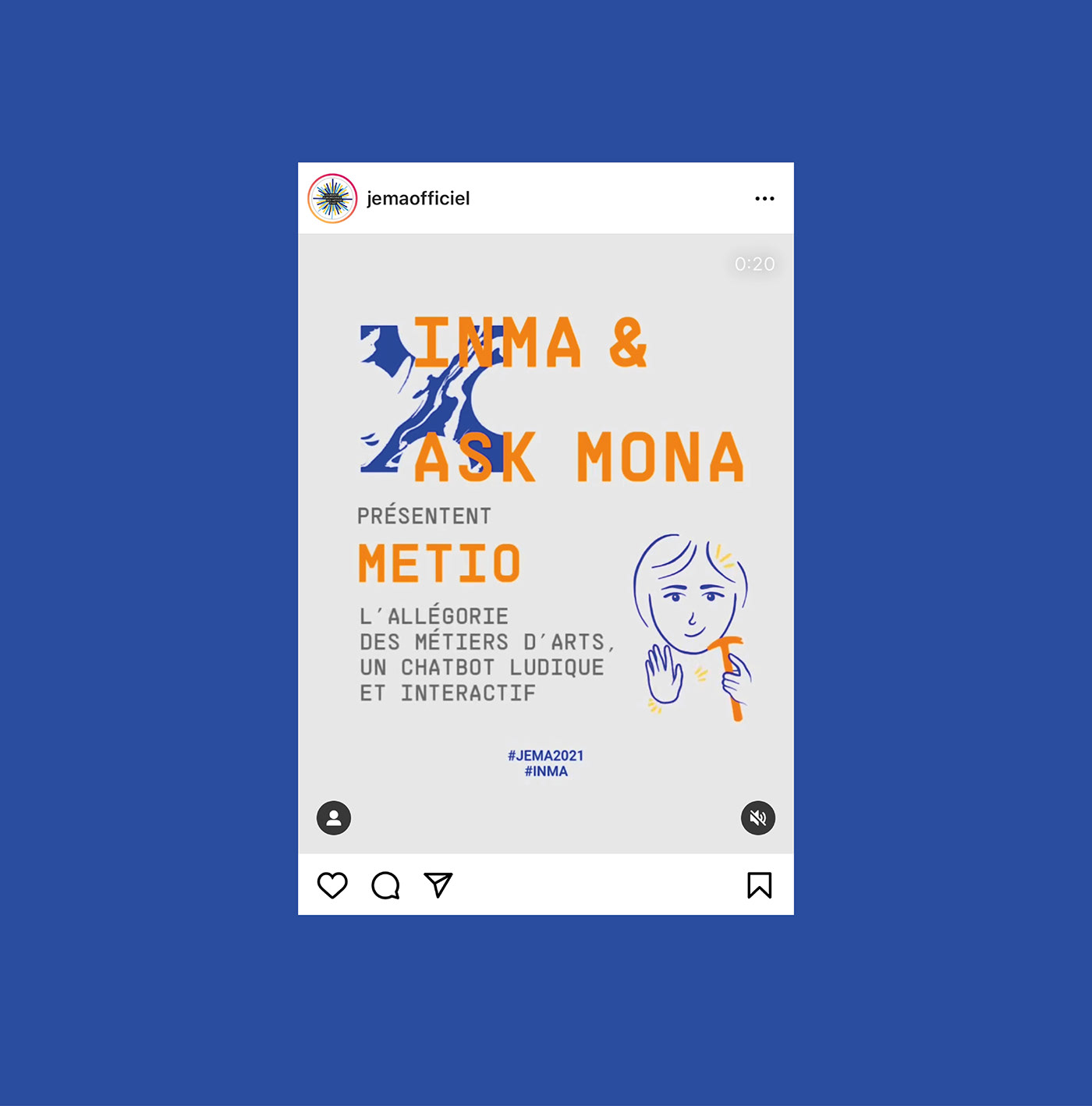 askmona avatar Chatbot gif ILLUSTRATION  metiers d'art personnage