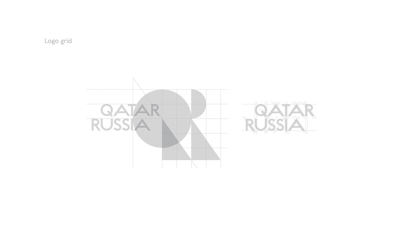 Logotype grid avantgarde Russia Qatar identity geometry Event branding  culture