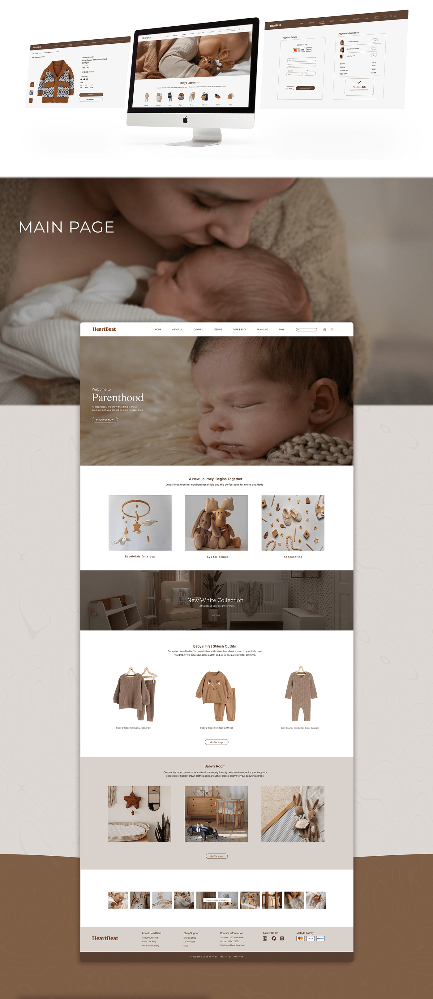 Web Design  ux/ui user interface user experience Interface Ecommerce Clothing shop baby visual identity