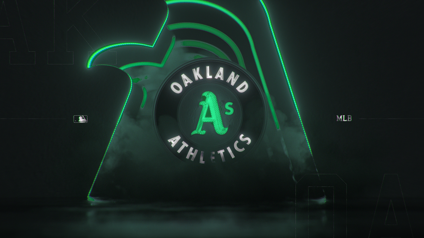 broadcast sports design 3D cinema 4d mlb nfl NBA art Oakland Athletics