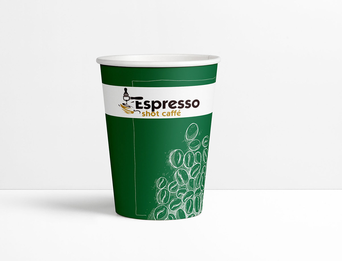Advertising  cup design espresso print