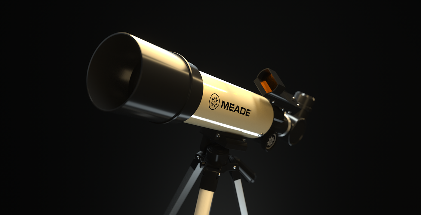 Telescope 3D produto product Render cinema4d meade telescopio visualization