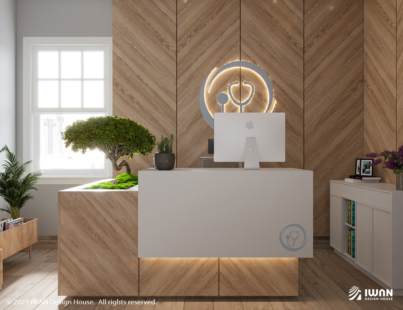 Interior design for clinic with modern style - Waiting Area