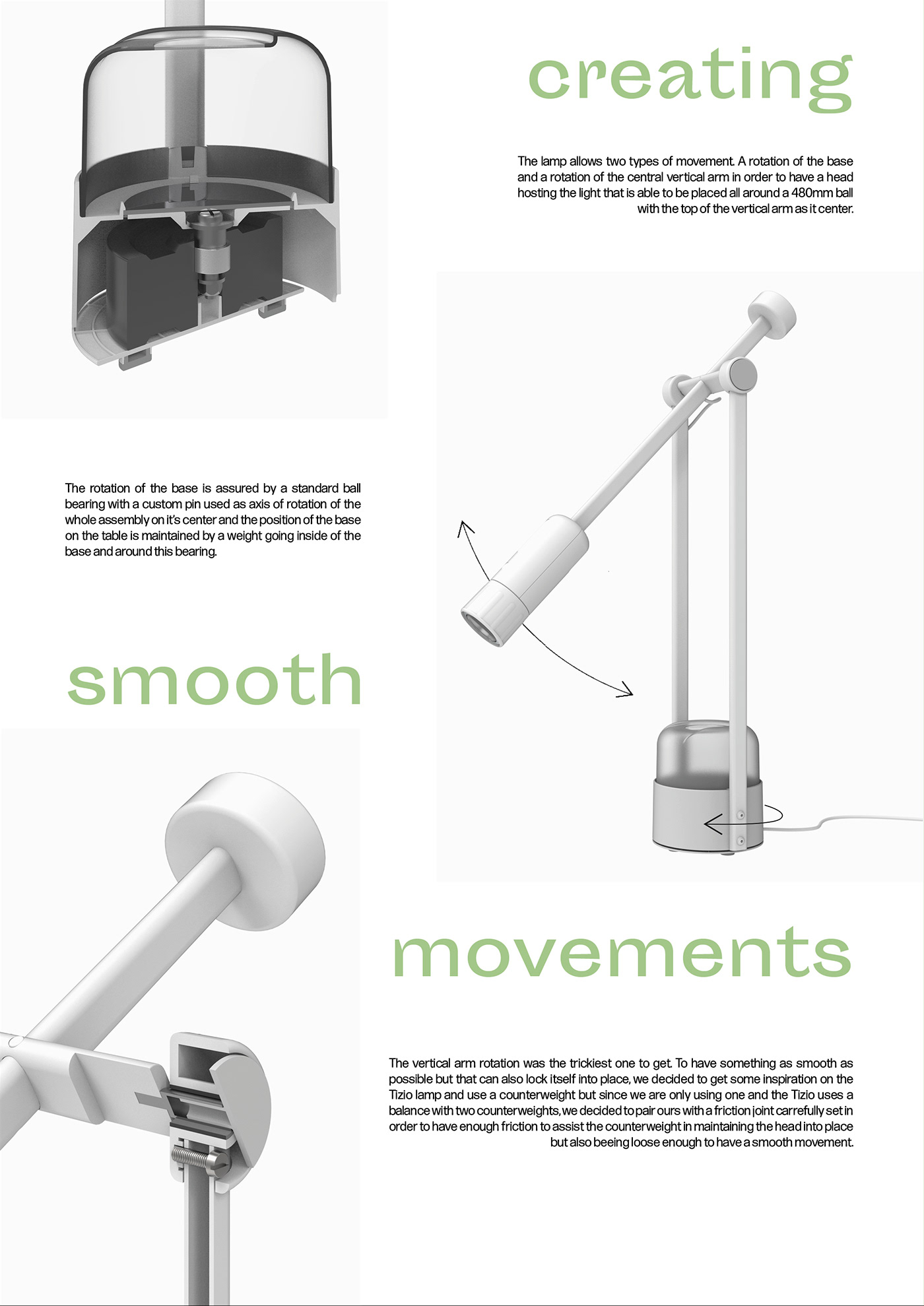 3D bedside lamp concept furniture Lamp lamp design lighting product product design  Render