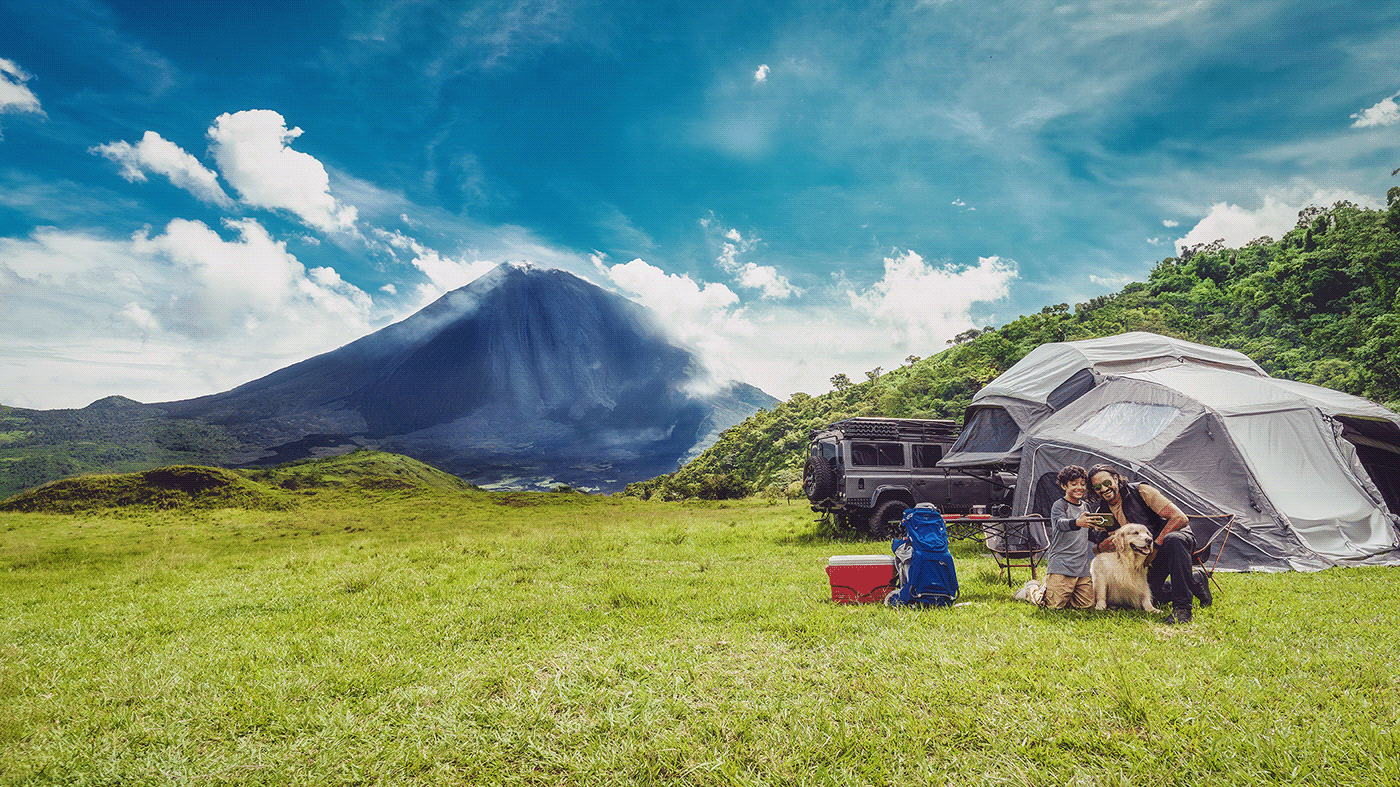 camping advertasing Guatemala volcano volcanes Photography  fotocomercial fotografiacomercial texaco volcán