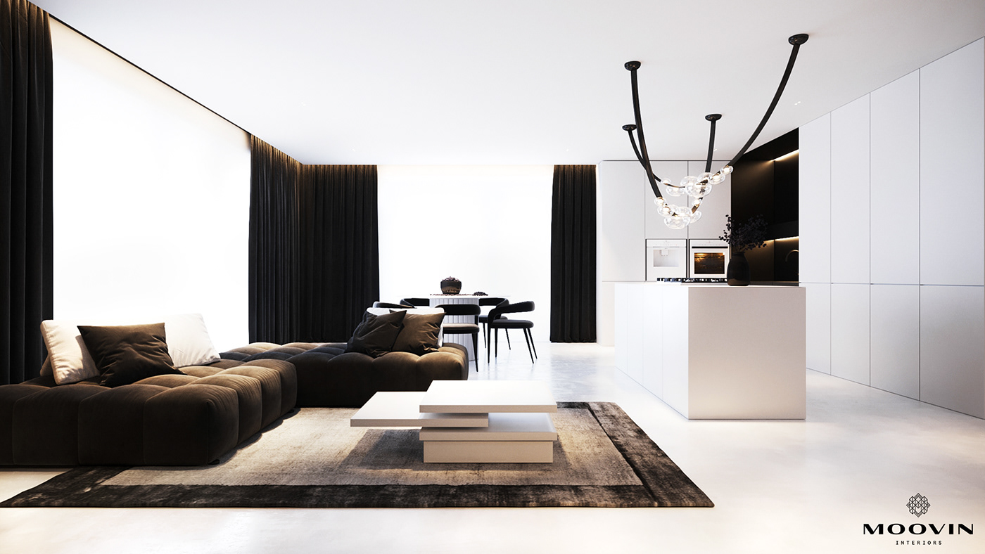 3ds max apartment architecture design Interior interior design  interiordesign minimal modern visualization