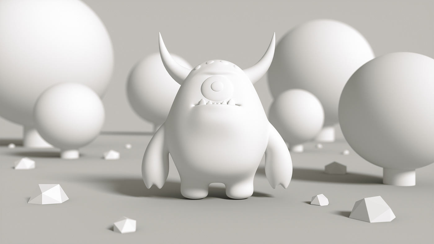 3D cartoon Character characters cinema4d Fun Low Poly monster octane shapes
