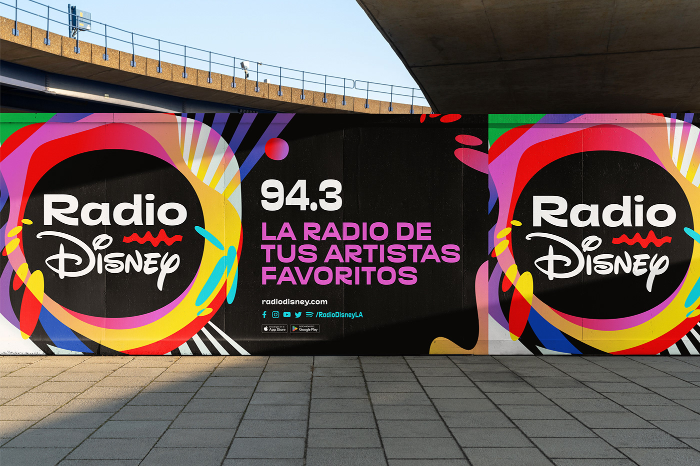 radio disney custom type type design rebranding Rebrand music Radio typography   Script sans serif