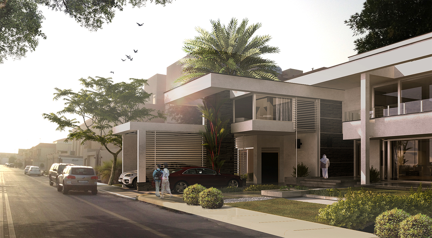 residential modern KSA Villa Landscape visualization