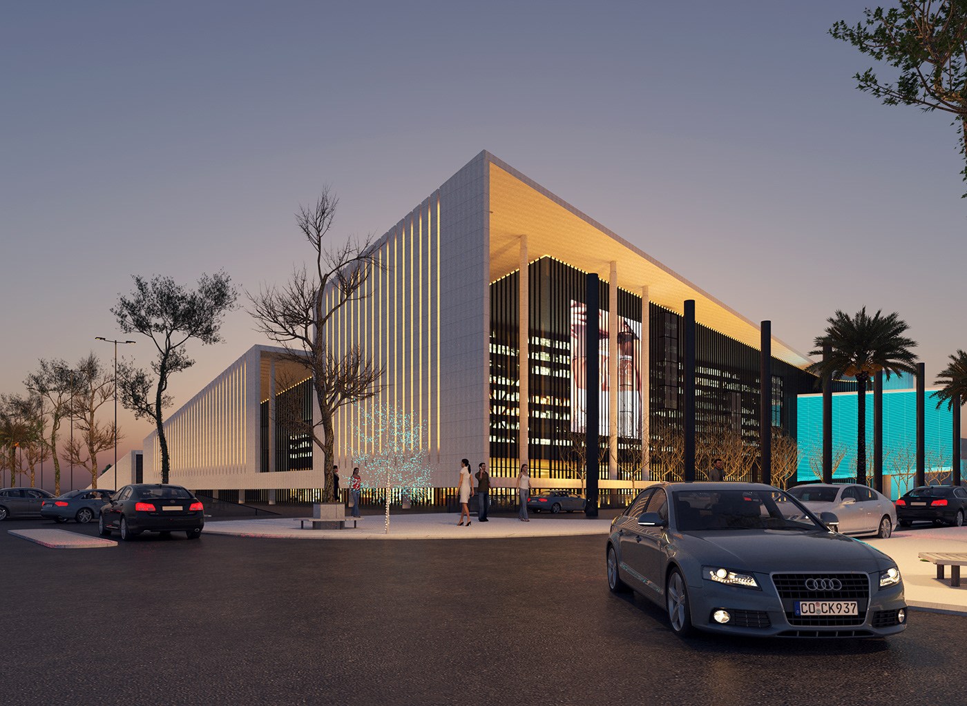 riyadh Saudi Arabia vray visualization modern architecture exterior 3ds max Render 3D