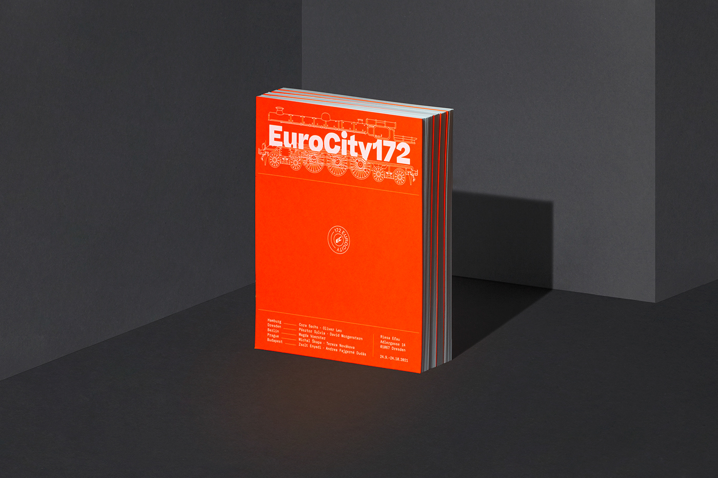 book branding  editorial Eurocity Exhibition  exhibition branding graphic design  STATION train