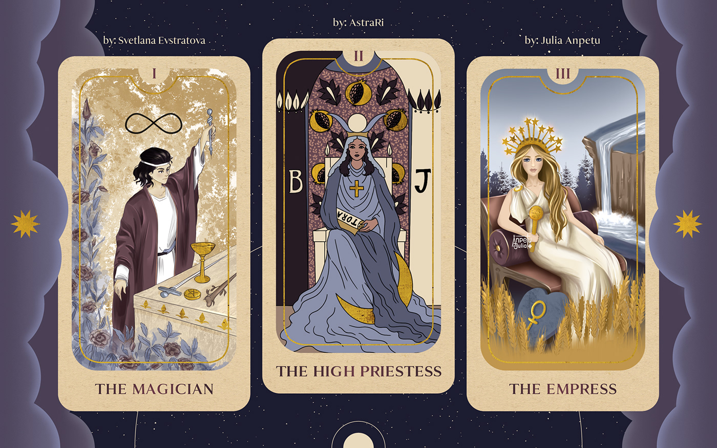 major arcana card design Collaboration Tarot Cards