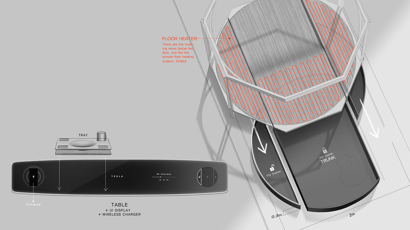 architecture Automotive design Autonomous car Interior mobility Space design tesla transportation