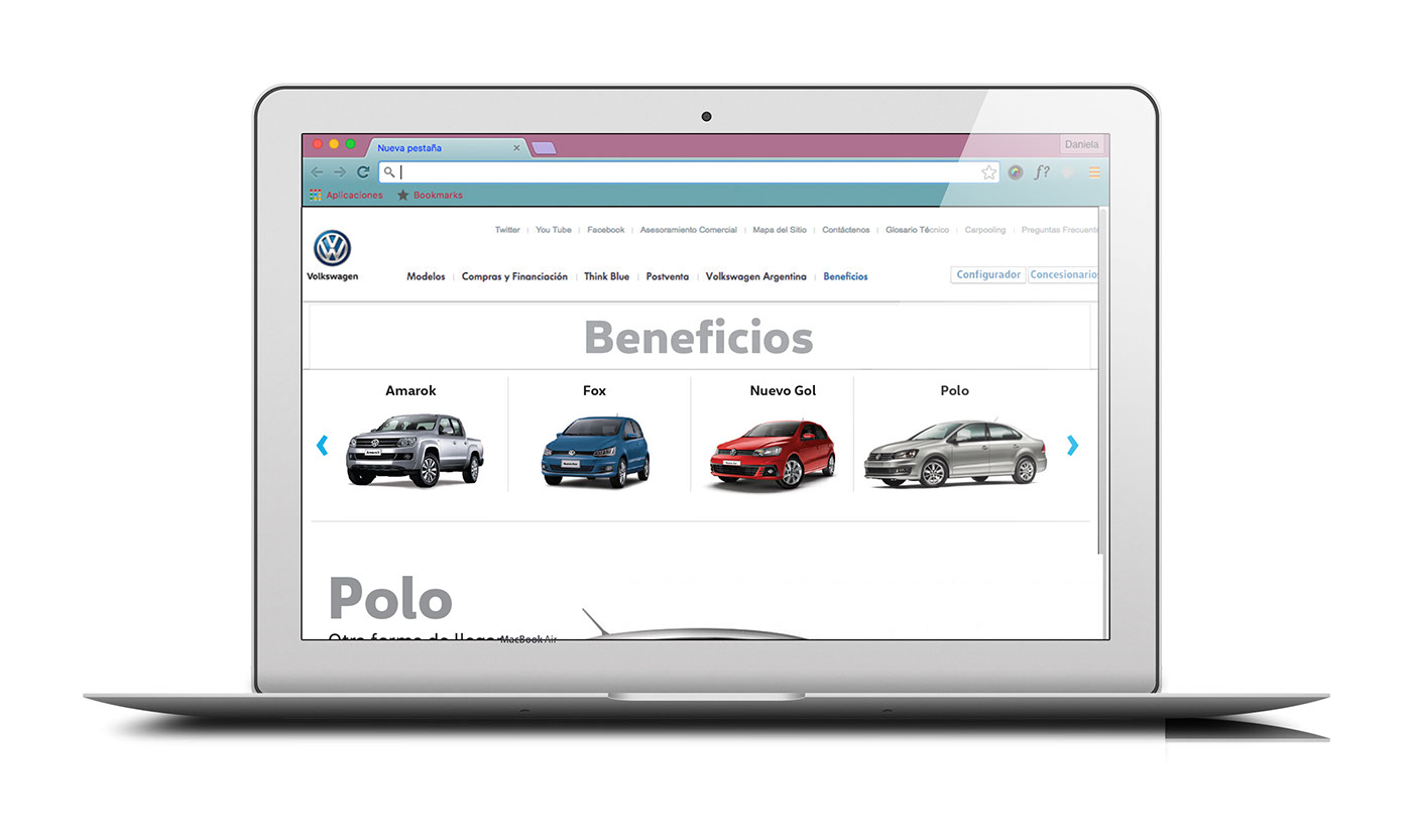 volkswagen Web Design  redesign Website Cars beneficios Volkswagen Argentina