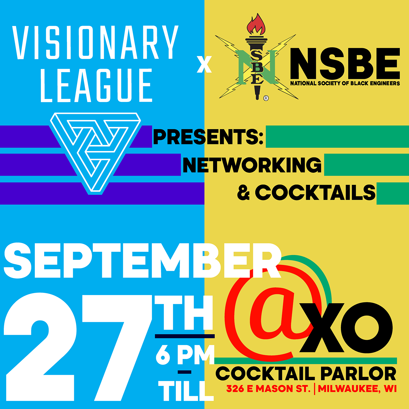 Visionary League NSBE flyer Advertising  ads advertisement poster networking flyer design