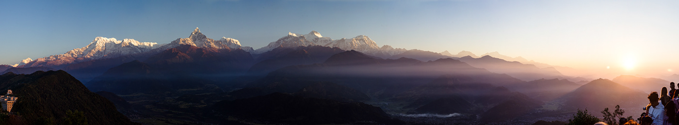 nepal valley Landscape terrace mountains Annapurna Sunrise