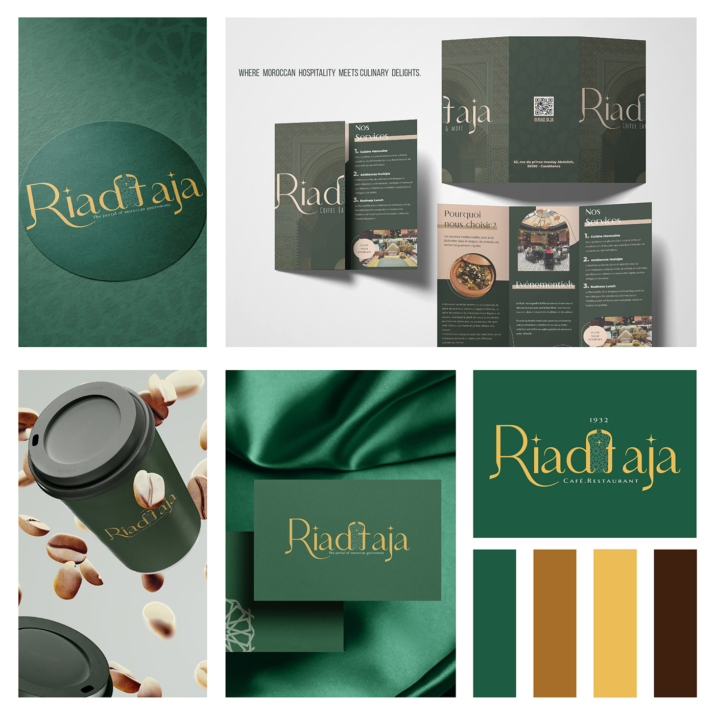 riad logo brand identity Logo Design marketing   design Graphic Designer Advertising  Social media post