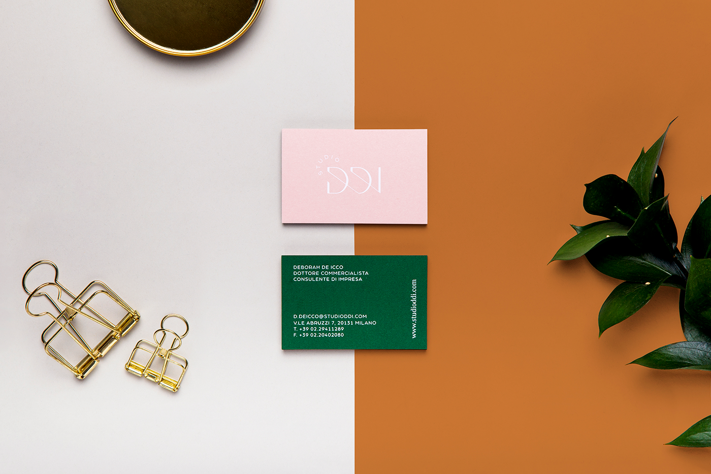 logo headedpaper folder business card pink green female visual identity print Logotype