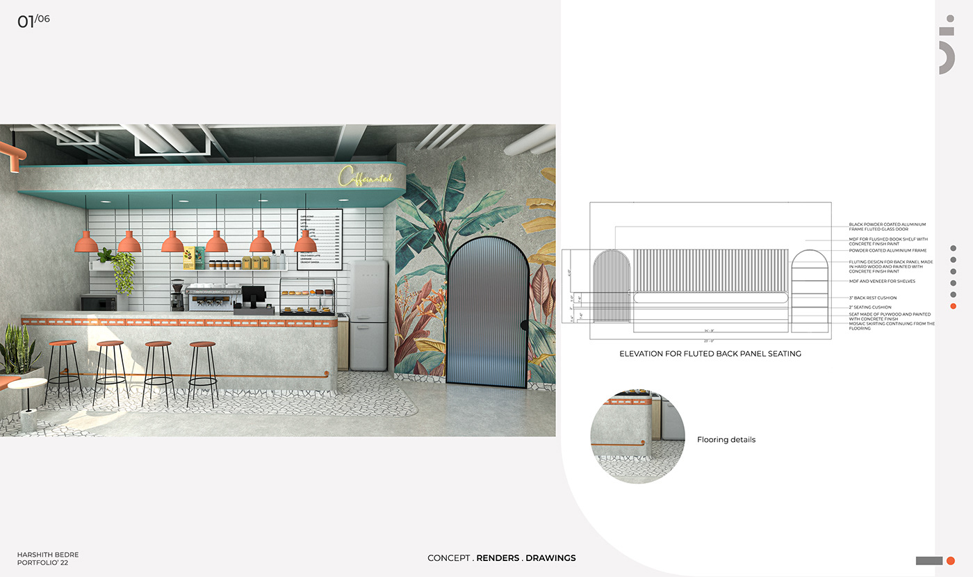 cafe Office Office Design residential Interior Portfolio Design architecture design