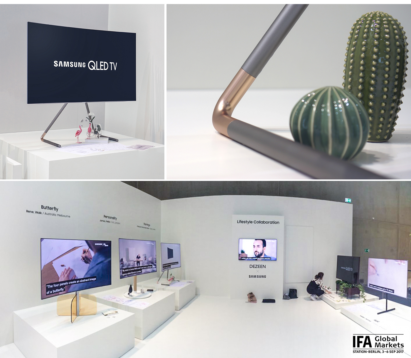flamingo Samsung dezeen QLED Stand product tv