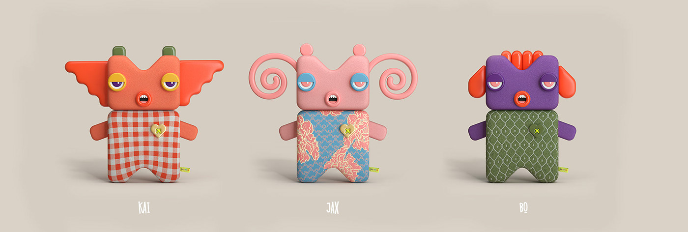 3D model Character cute designer designer toy geometry nft toy