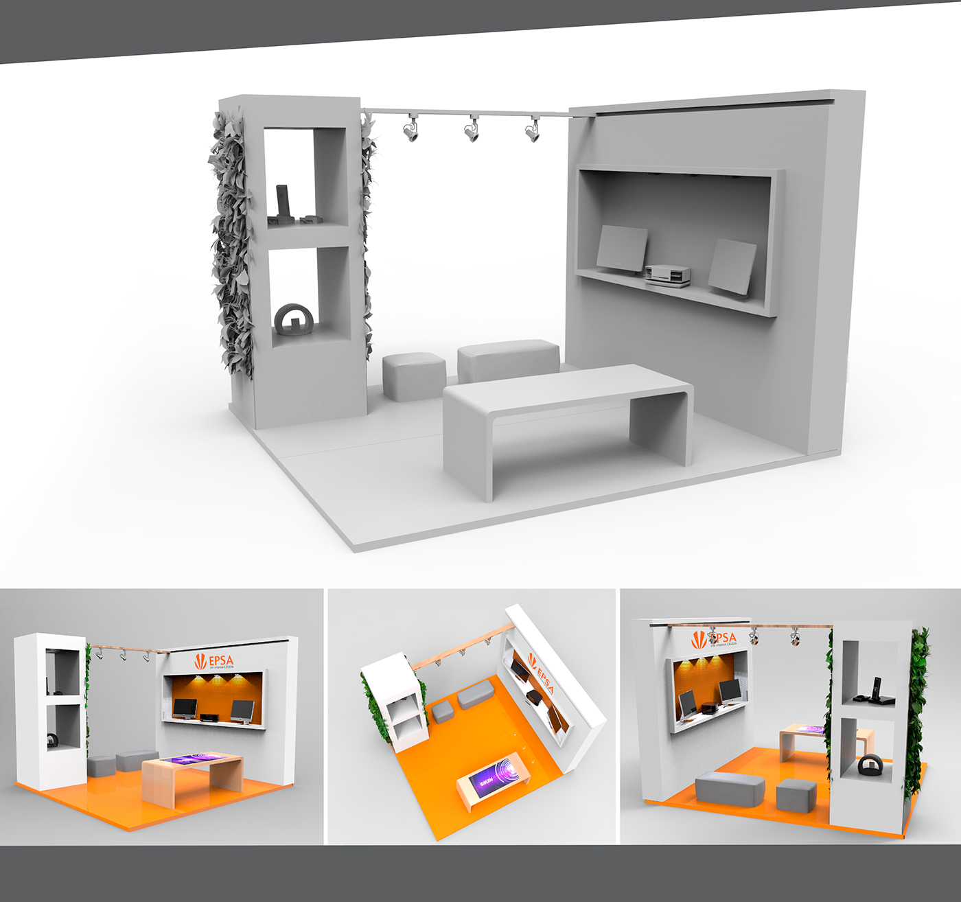3D modeling modular Stand Exhibition  model