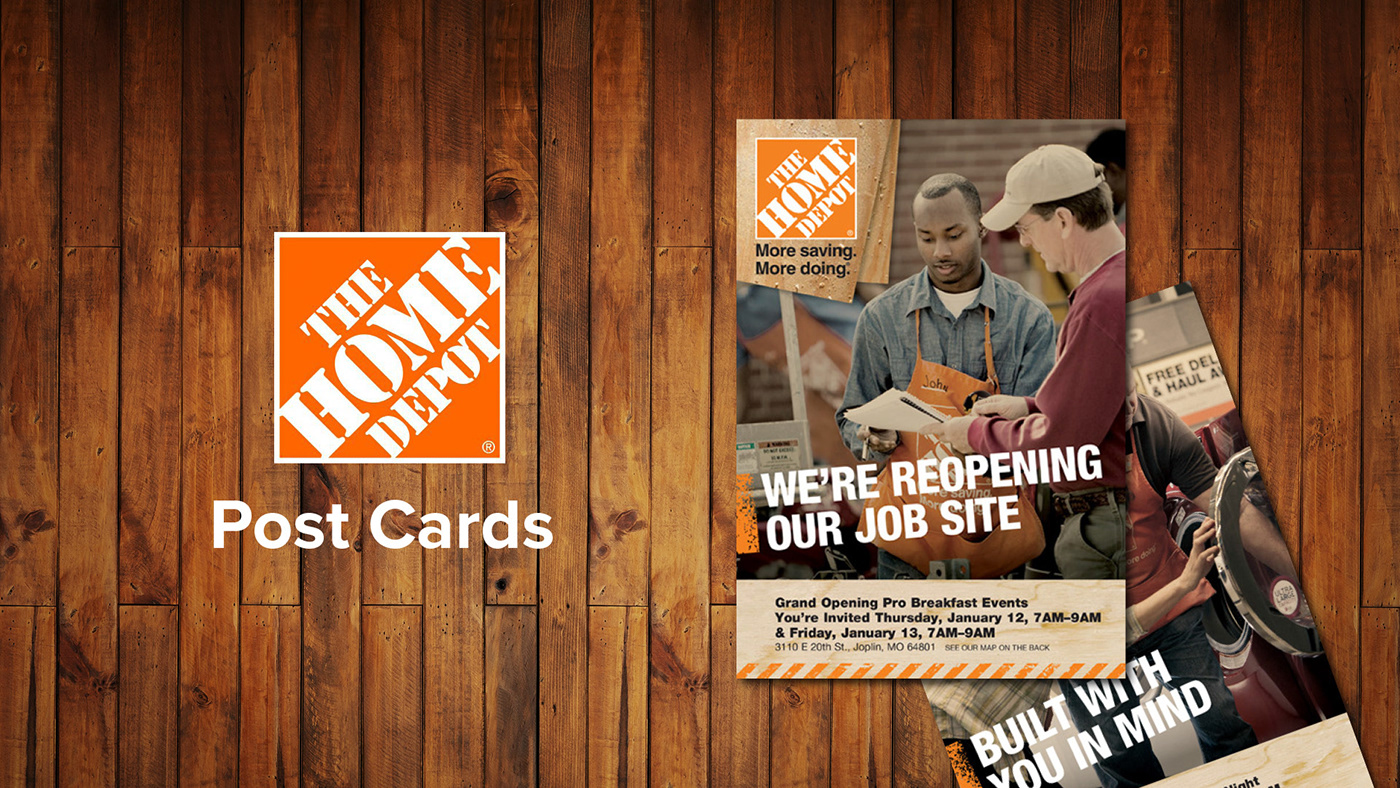 The Home Depot Grand OPening post card Retail