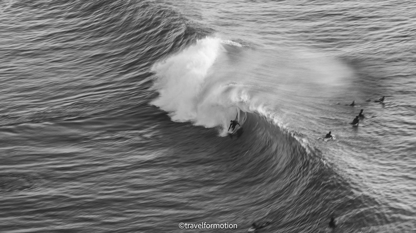 Surf Portugal surfing Ocean beach waves Surfphotography Aerial blackandwhite Nature