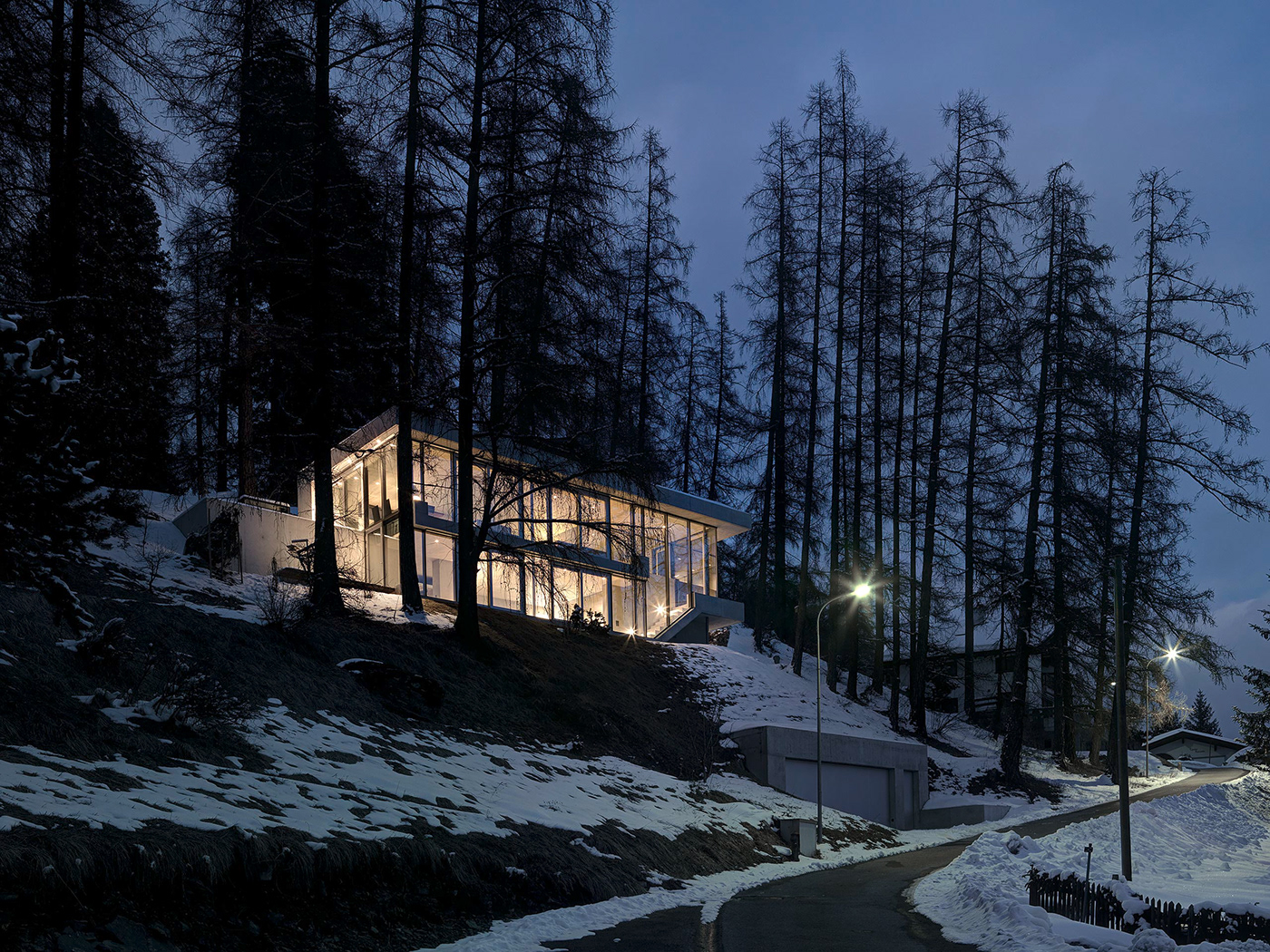 architecture Bruno Helbling Cavigelli house Interior modern photo Photography  Switzerland winter