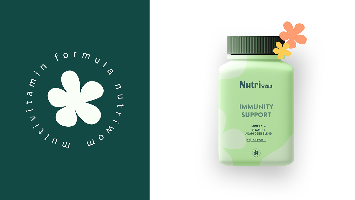 Brand Design brand identity capsules Health health products logo medicine nutrition Packaging women