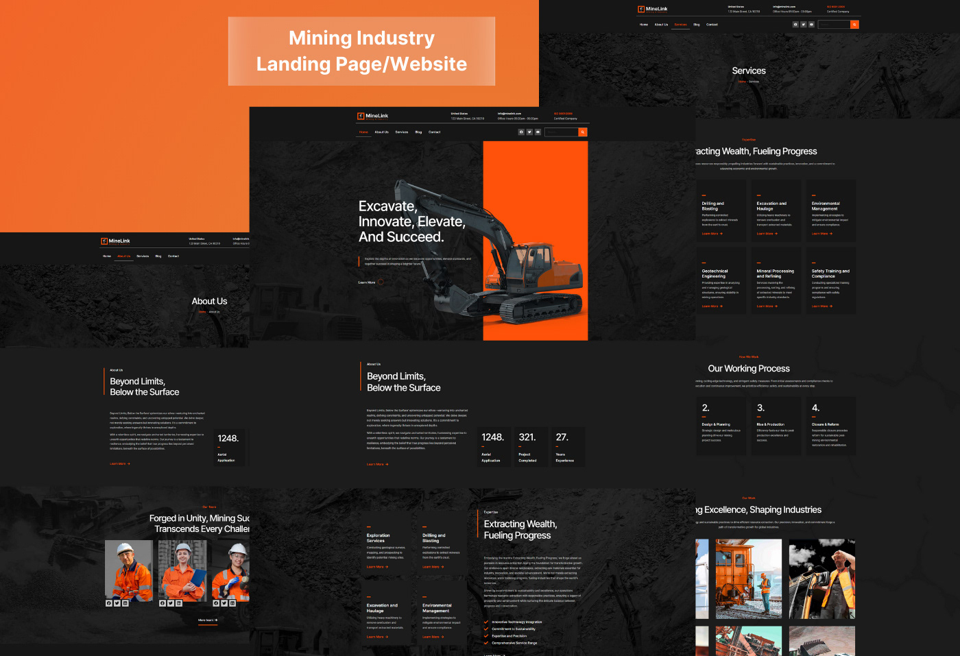 Mining Industry Landing Page/Website
