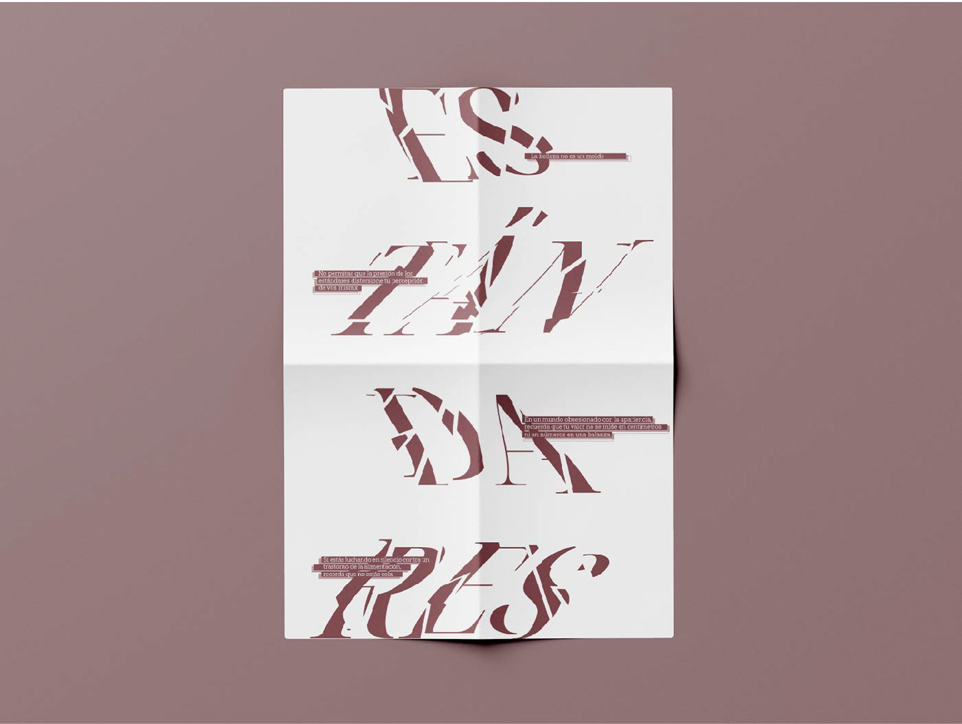 fanzine cosgaya typography   tipografia poster tca Eating disorder