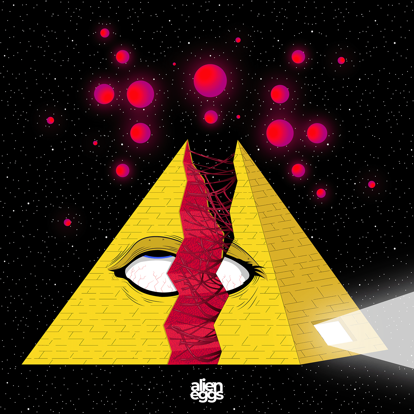 acid Astro estrellas eyes ilustrator ojo piramide Space 